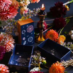Botanical Space Tarot, Ad Orbita, is rooted in traditional Tarot and grounded in the planets, stars, astrology and plants.