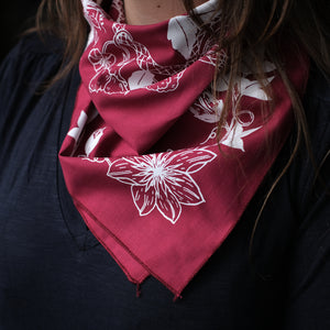 Serpent Garden Bandana - Old Rose Press