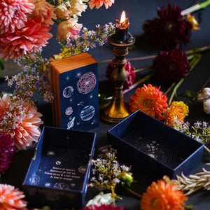 Botanical Space Tarot, Ad Orbita, is rooted in traditional Tarot and grounded in the planets, stars, astrology and plants. 