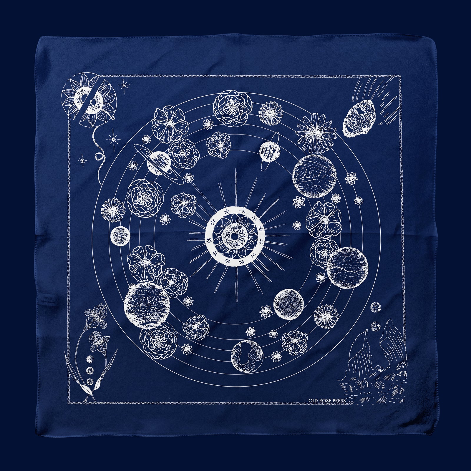 Space Garden Bandana - Old Rose Press