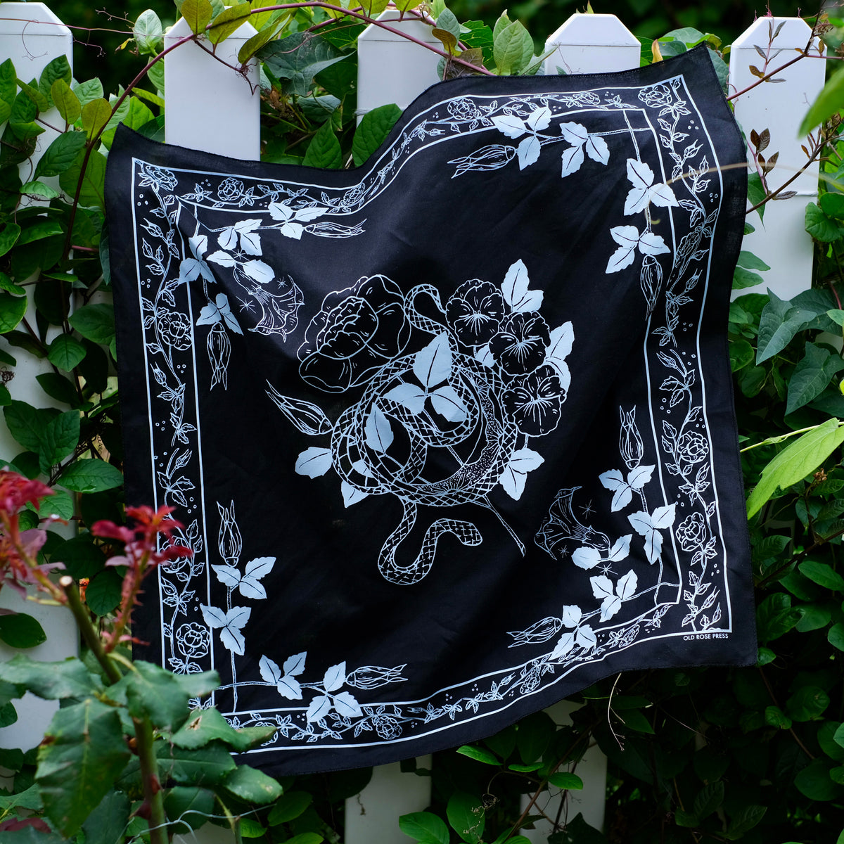 Moon Garden Bandana - Old Rose Press