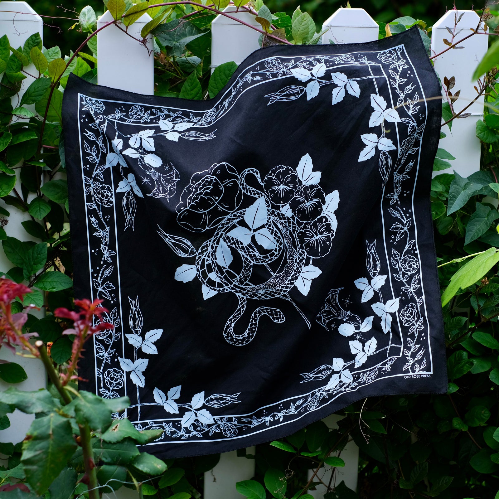 Moon Garden Bandana - Old Rose Press