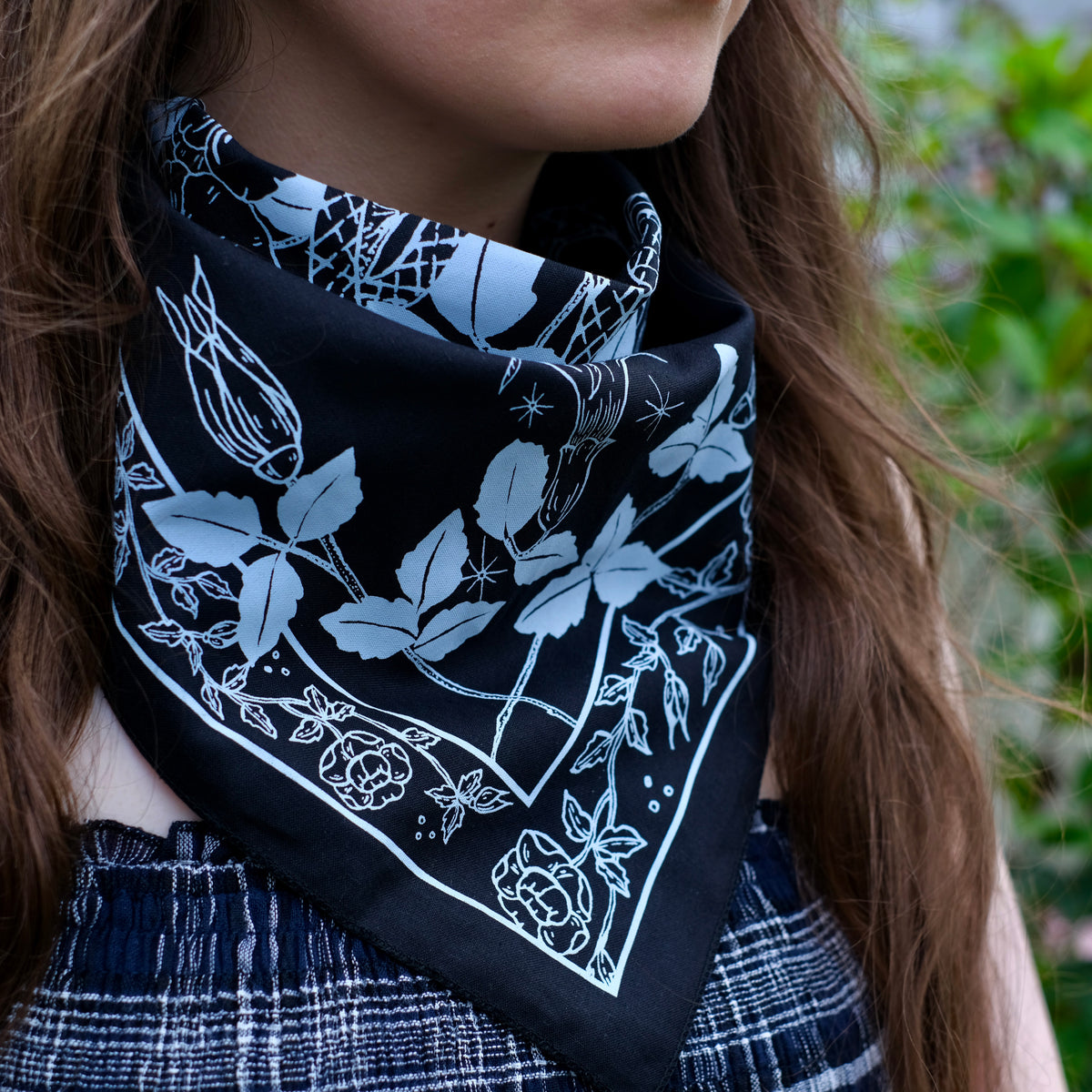 Moon Garden Bandana - Old Rose Press