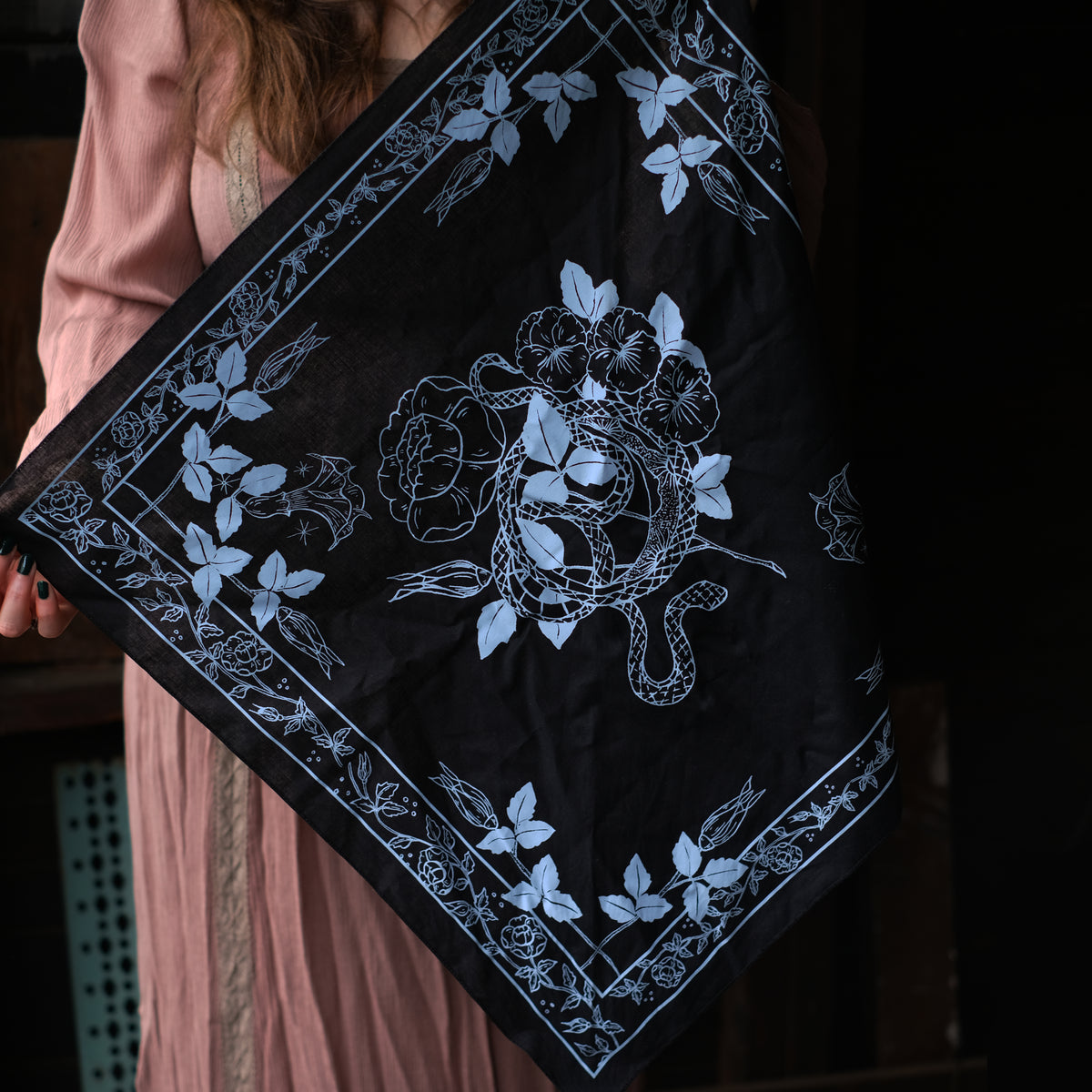 Moon Garden Bandana - Old Rose Press