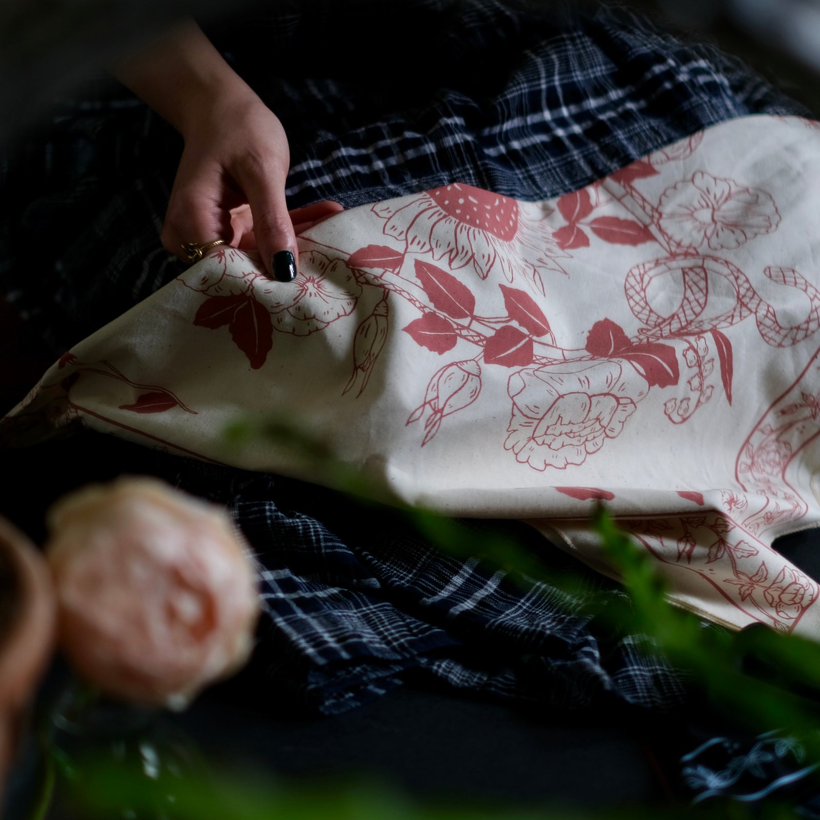 Sun Garden Bandana - Old Rose Press