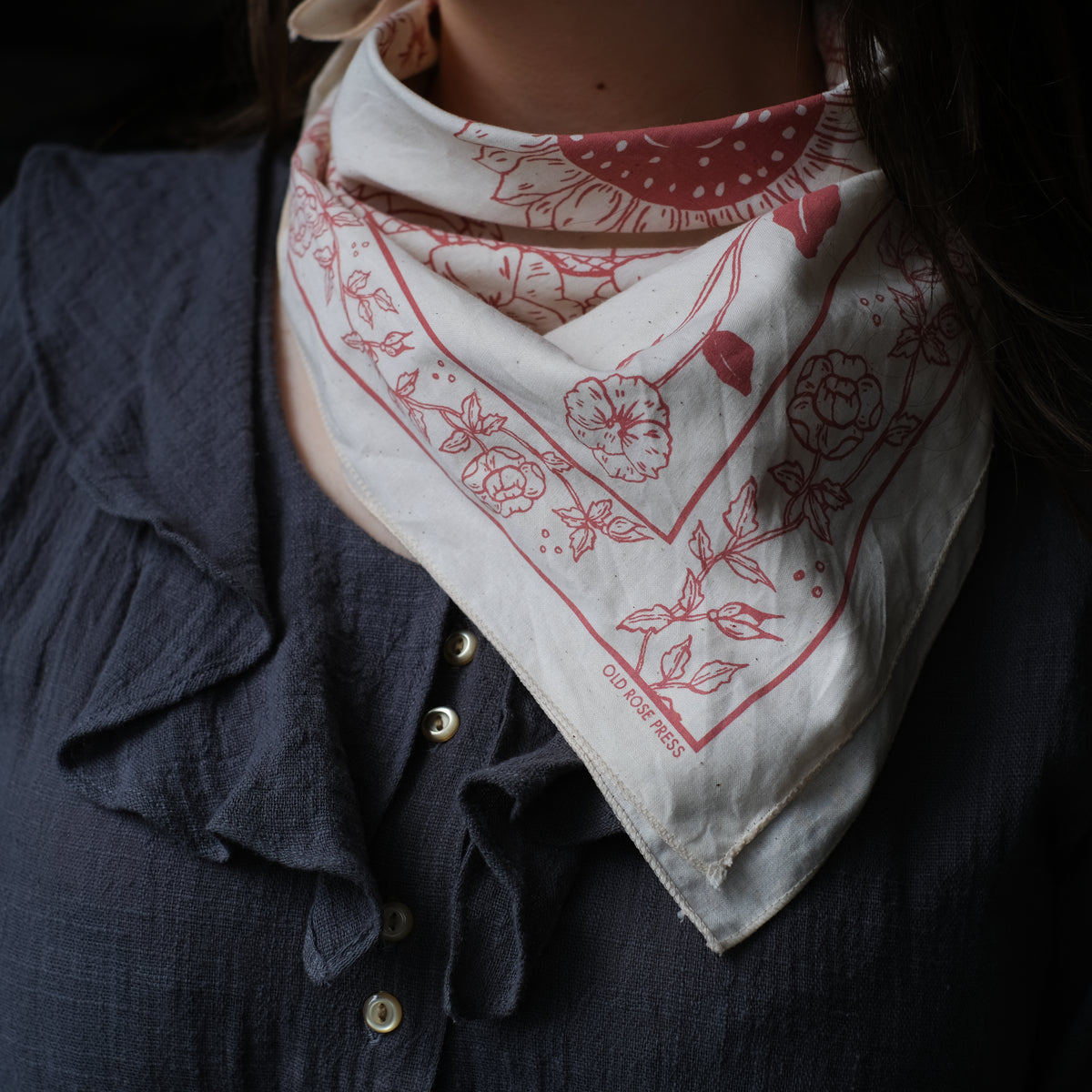 Sun Garden Bandana - Old Rose Press